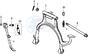 HUSKY 125 drawing CENTRAL STAND / SIDE STAND