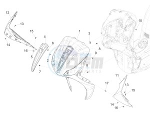 MEDLEY 150 4T IE ABS E4-2016-2018 (EMEA) drawing Front shield