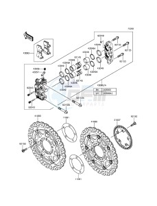 ZZR1400 ABS ZX1400FFFA FR GB XX (EU ME A(FRICA) drawing Front Brake