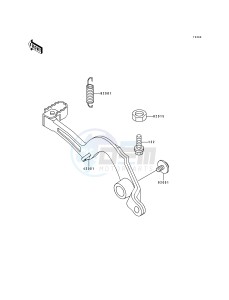 KX 500 E [KX500] (E1-E3) [KX500] drawing BRAKE PEDAL