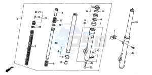 CR80R drawing FRONT FORK