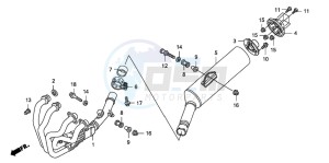 CB1300A CB1300SUPER FOUR drawing EXHAUST MUFFLER