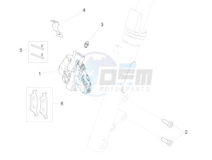 V9 Roamer 850 (USA) drawing Kaliper rem depan