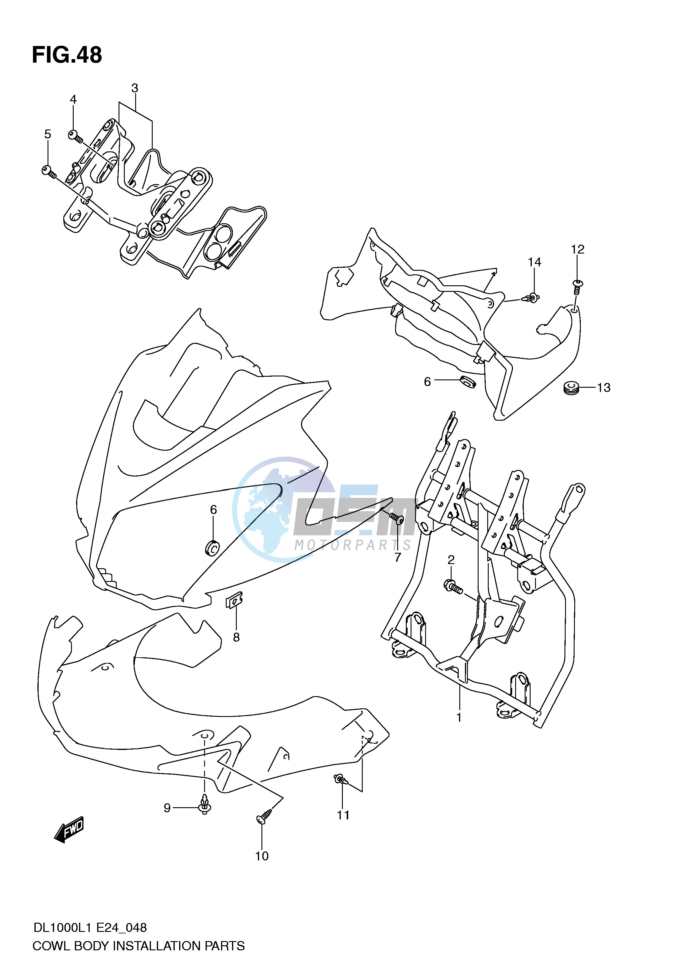 COWL BODY INSTALLATION PARTS