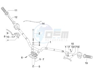 Stalker 50 Naked drawing Handlebars - Master cilinder