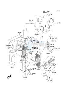 KLX 400 A [KLX400SR KLX400R] (A1-A2 A2 CAN ONLY) [KLX400SR KLX400R] drawing RADIATOR-- KLX400-B1- -