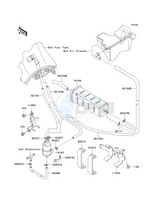 KL 650 E [KLR650] (E8F-E9F) E9F drawing FUEL EVAPORATIVE SYSTEM-- E9F- --- CA- -