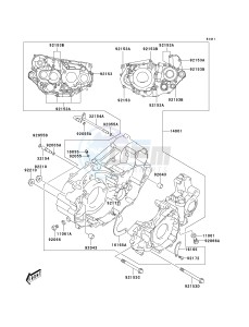 KLX 400 A [KLX400SR KLX400R] (A1-A2 A2 CAN ONLY) [KLX400SR KLX400R] drawing CRANKCASE