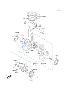 KLX 400 A [KLX400SR KLX400R] (A1-A2 A2 CAN ONLY) [KLX400SR KLX400R] drawing CRANKSHAFT_PISTON-- S- -