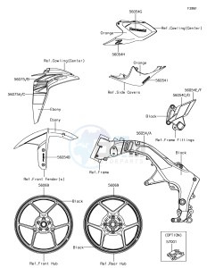 Z1000 ZR1000HHF XX (EU ME A(FRICA) drawing Decals(Orange)