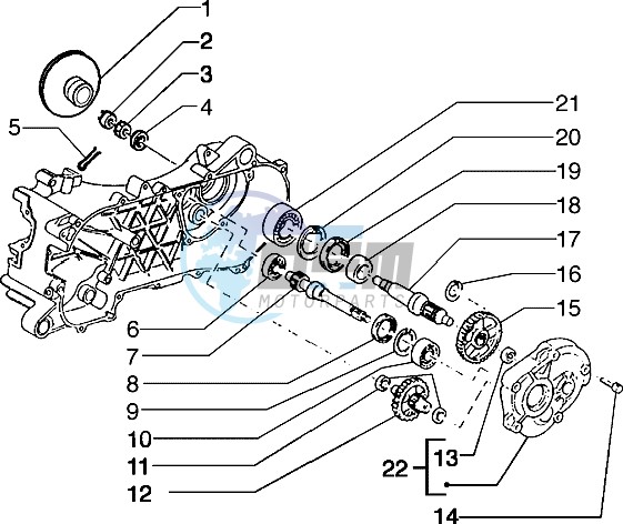 Rear wheel shaft