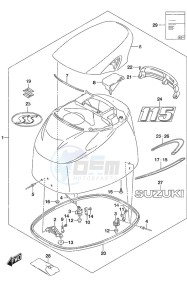 DF 115A drawing Engine Cover SS Model