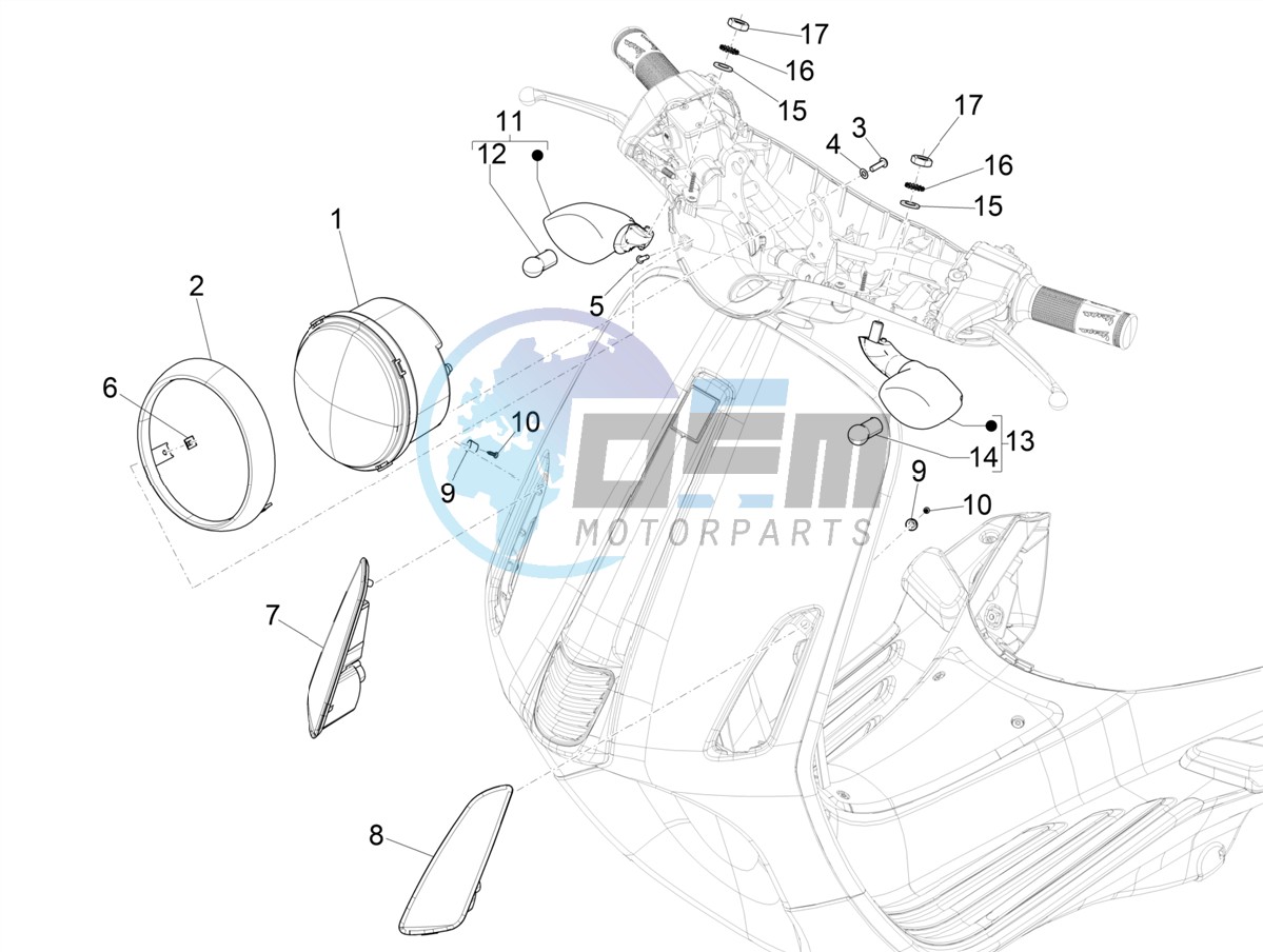 Front headlamps - Turn signal lamps