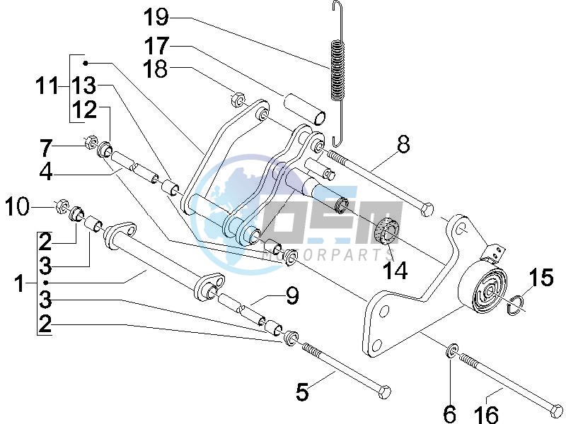 Swinging arm