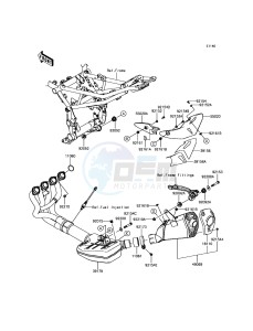 Z900 ABS ZR900BHF XX (EU ME A(FRICA) drawing Muffler(s)