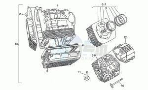 California III 1000 Carburatori Carburatori drawing Crankcase 1991-d