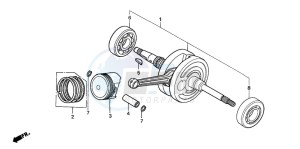 NSS250EX FORZA EX drawing CRANKSHAFT/PISTON