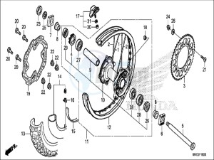 CRF450RXH Europe Direct - (ED) drawing REAR WHEEL