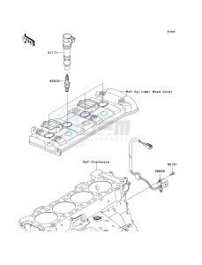 ZX 1000 E [NINJA ZX-10R] (E8F-E9FA) 0E8F drawing IGNITION SYSTEM