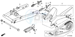 CBR125RD CBR125R E drawing SWINGARM