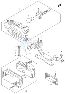 LT-A500X drawing REAR COMBINATION LAMP