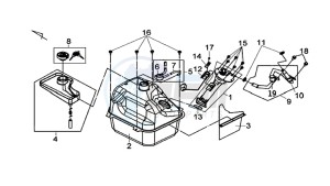 MAXSYM 600 I ABS EXECUTIVE (LX60A3-EU) (E4) (L7-M0) drawing FUEL TANK - FUEL REGULATOR