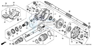 TRX500FED TRX500FE Europe Direct - (ED) drawing REAR FINAL GEAR