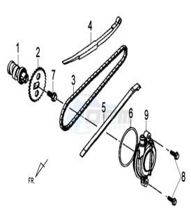 ORBIT II 50 drawing CYLINDER HEAD COVER / CAMSHAFT CHAIN