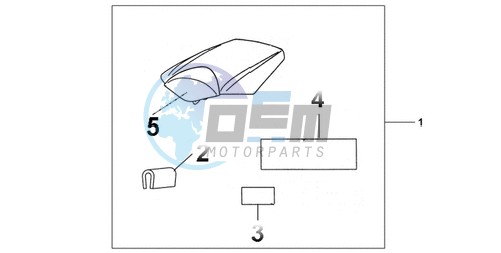 REAR SEAT COWL GRAPHITE BLACK