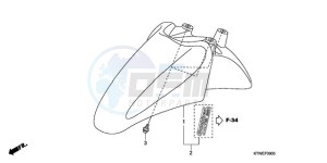 SH300AR9 Europe Direct - (ED / ABS SPC) drawing FRONT FENDER