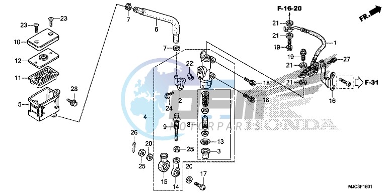 REAR BRAKE MASTER CYLINDER (CBR600RA)