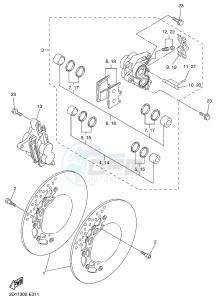 FZ1-N FZ1 (NAKED) 1000 (1ECA) drawing FRONT BRAKE CALIPER