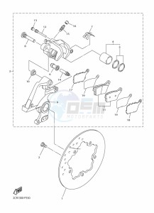 YZF-R1 (BX4D) drawing REAR BRAKE CALIPER