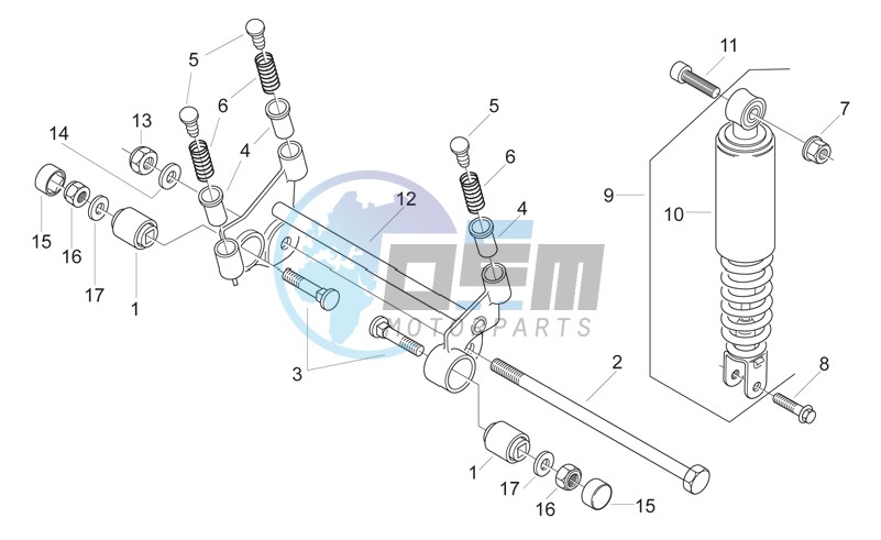 R.shock absorber-connect. Rod