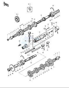 KZ 400 D (D) drawing TRANSMISSION_CHANGE DRUM   -- 74 -75 KZ400_KZ400D- -