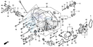 TRX350TE FOURTRAX 350 ES drawing FRONT CRANKCASE COVER (2)