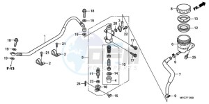 CB600F9 Europe Direct - (ED) drawing REAR BRAKE MASTER CYLINDER (CB600F/F3)