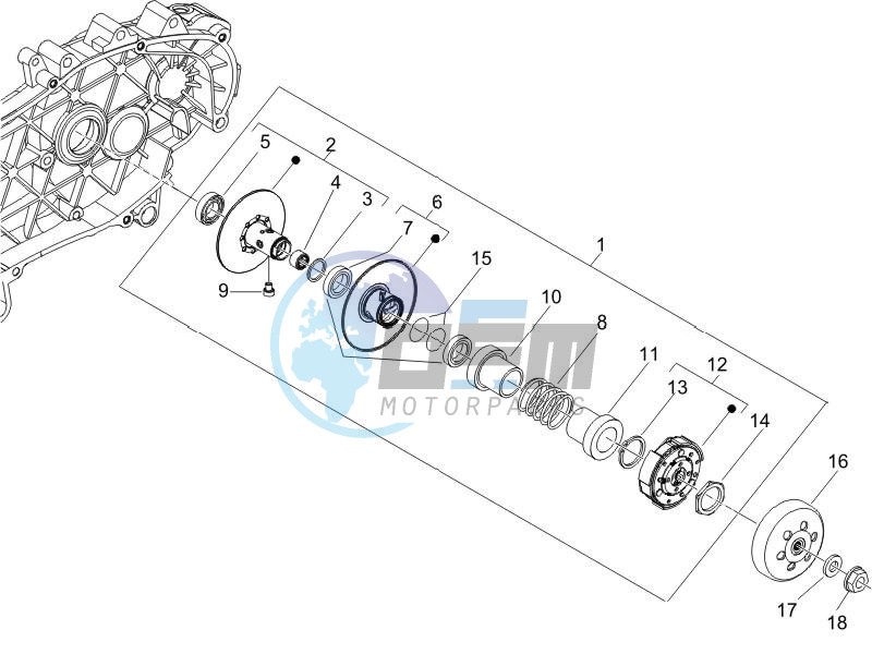 Driven pulley