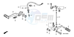 CB600FA9 UK - (E / ABS MKH) drawing PEDAL