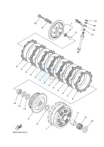 MT07A MT-07 ABS 700 (1XB6 1XB8) drawing CLUTCH