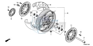 CB1000RAD CB1000R ABS E drawing FRONT WHEEL