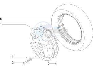 LX 125 4T ie E3 Touring drawing Front wheel