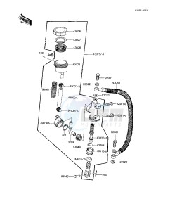 KZ 1100 A [SHAFT] (A1-A3) [SHAFT] drawing REAR MASTER CYLINDER