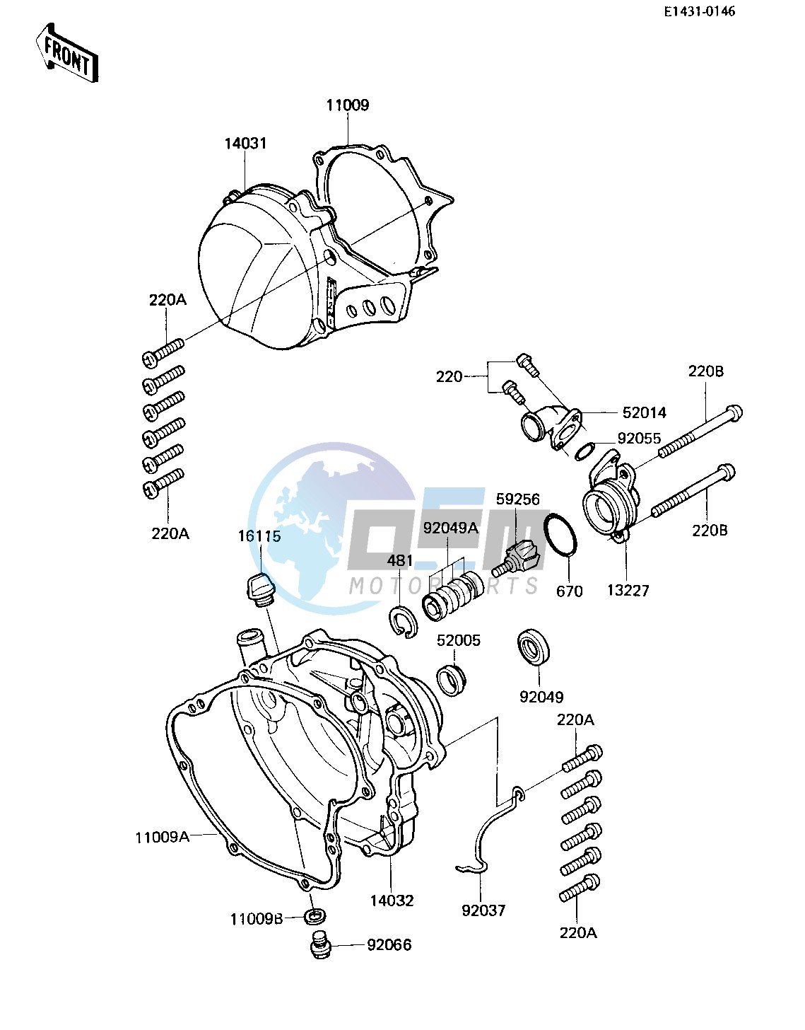 ENGINE COVERS_WATER PUMP -- 84 KX80-E2- -