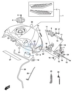 GSX-R1000 ARZ drawing FUEL TANK (GSX-R1000RZL8 E21)