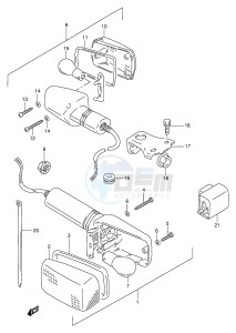 DR800S (E4) drawing TURN SIGNAL LAMP