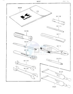 KZ 700 A (A1) drawing OWNER TOOLS