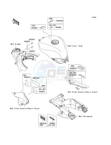 ZX 1000 D [NINJA ZX-10R] (D6F-D7FA) D7FA drawing LABELS