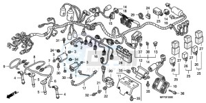 CB13009 BR / CO MME - (BR / CO MME) drawing WIRE HARNESS/IGNITION COIL (CB1300/CB1300A)