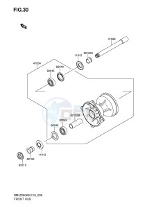 RM-Z250 (E19) drawing FRONT HUB